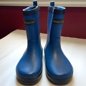 Pendleton Kids Blue Rubber Rain Boots